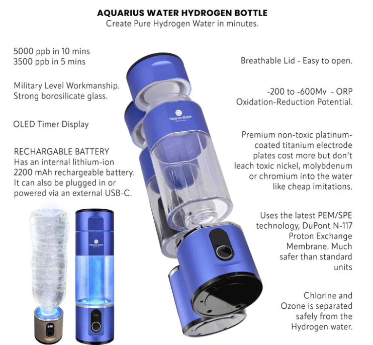 Hydrogen Water Bottle – Portable Molecular Hydrogen Generator