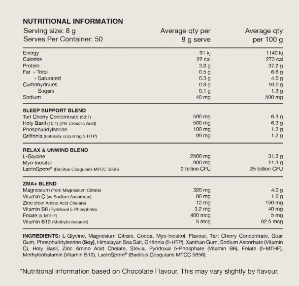 Switch Nutrition – Sleep (Lemon Squash, 20 Serves)
