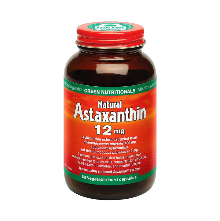 Green Nutritionals – Natural Astaxanthin 12mg Double Strength (60 Capsules)