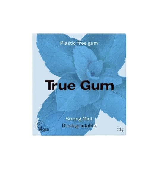 True Gum – Strong Mint Plastic-Free Chewing Gum (21g)