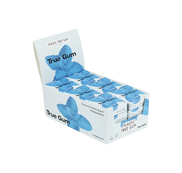True Gum – Strong Mint Plastic-Free Chewing Gum (21g)