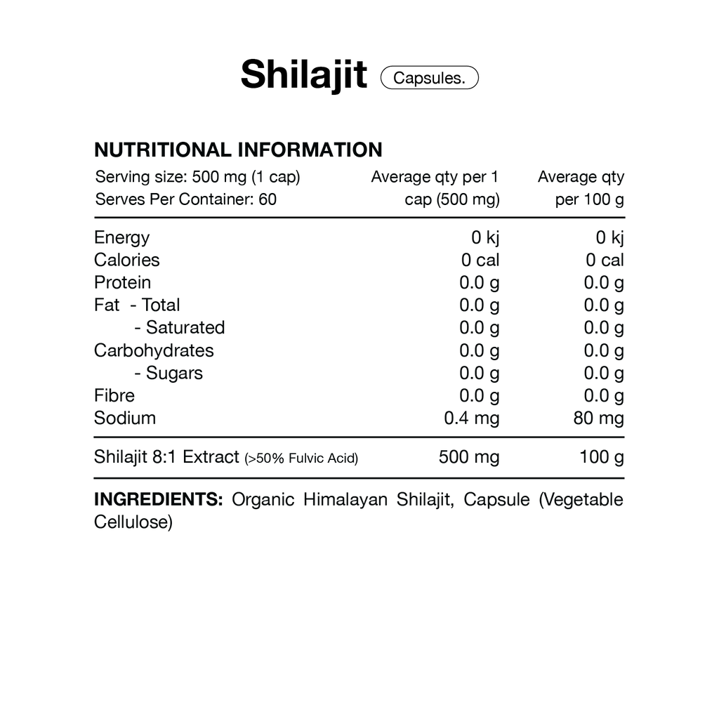 Switch Nutrition – Shilajit Capsules (60 Caps)