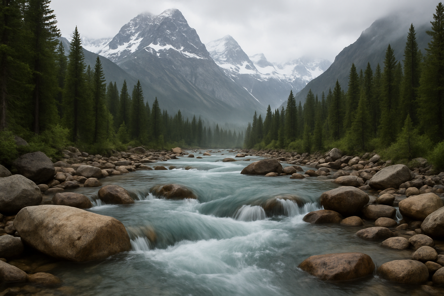 cold water in the mountains